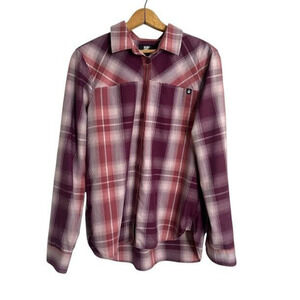 Alaskan Hardgear Duluth Shirt Womens Medium Plaid Long Sleeve Button Wool Blend